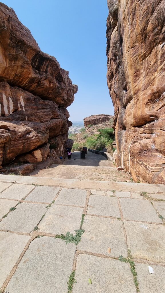 Rock climbing in badami