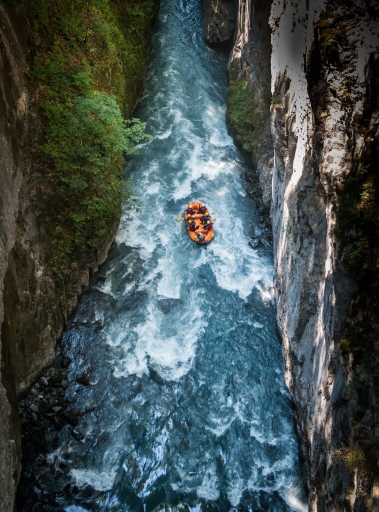 rafting, gorge, whitewater